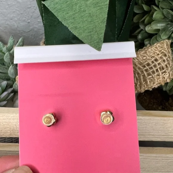 Kate Spade Green/Gold Leaf Earrings - Picture 4 of 4